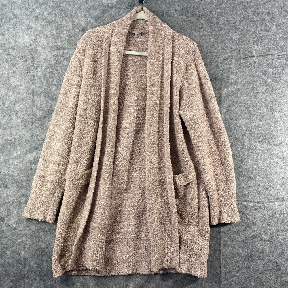 Barefoot Dreams Cali Cardigan Small Beige Tan CozyChic Lite Long Sleeve Knit - Picture 2 of 9